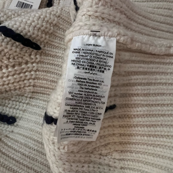 NWT Tory Burch Sport Merino Wool Dot Sweater - Picture 10 of 10